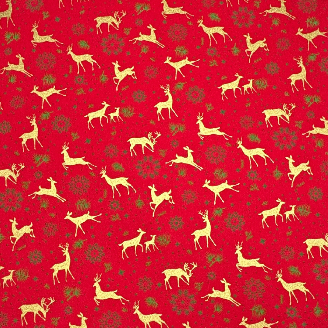 Goldene Hirsche rot