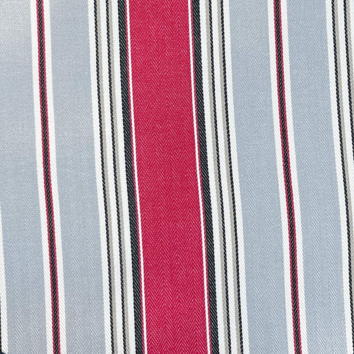 Abnehmbarer Bezug für Tischset - Stripes grau - rot - weiß