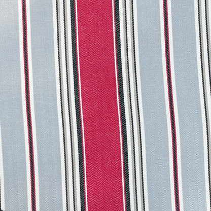 Abnehmbarer Bezug für Tischset - Stripes  grau - rot - weiß