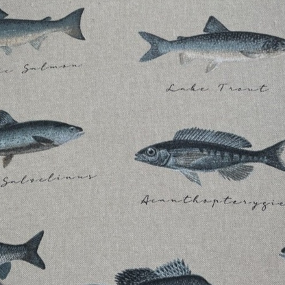 Abnehmbarer Bezug  für Tischset - Meer - Fische