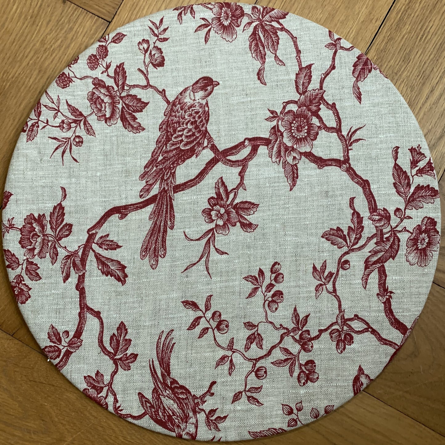 Abnehmbarer Bezug für Tischset - Vogel rot